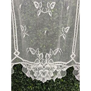 Heritage Lace Heirloom White Sheer Panel 60x30 Floral 9700W-6030P